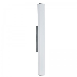 ホスピタリティホテルバニティライトウォールスコニースフラットグレーの仕上げとホテルの典型的なゲストバスで白いアクリルシェードを霜で覆う